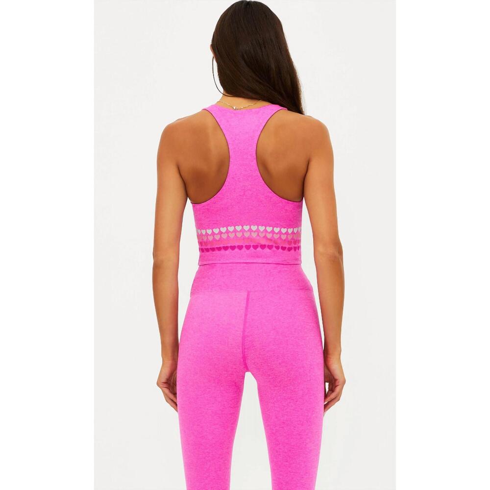 NEW BEACH RIOT yara scoopneck top in electric pink soft serve - Picture 3 of 4